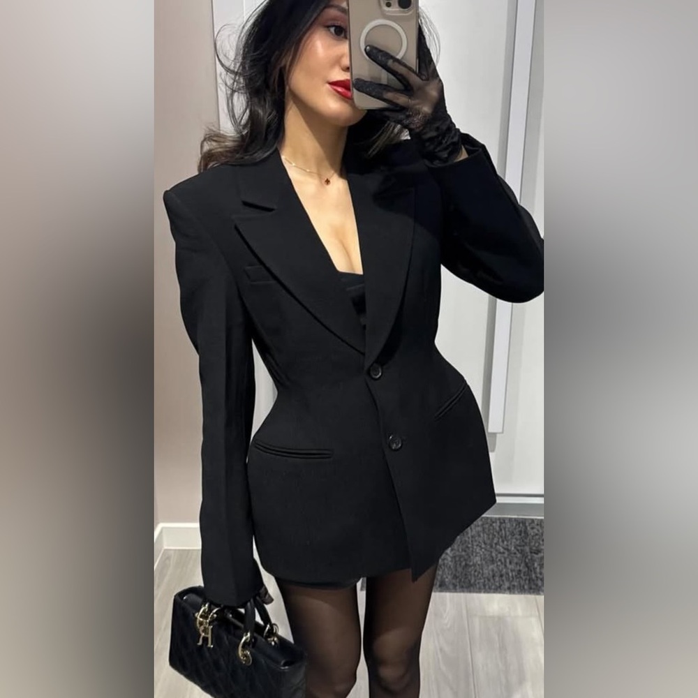 Zara new Black Tailored Women's Blazer Jacket